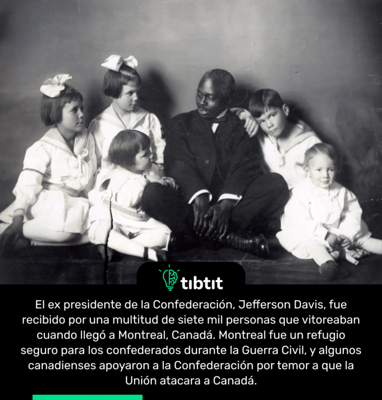 El ex presidente de la Confederación, Jefferson Davis, fue recibido por una multitud de siete mil personas que vitoreaban cuando llegó a Montreal, Canadá. Montreal fue un refugio seguro para los confederados durante la Guerra Civil, y algunos canadienses apoyaron a la Confederación por temor a que la Unión atacara a Canadá.