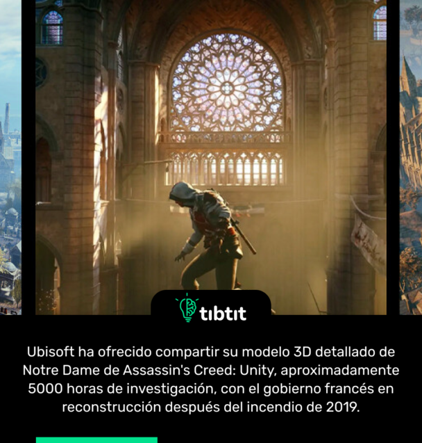 Ubisoft ha ofrecido compartir su modelo 3D detallado de Notre Dame de Assassin's Creed: Unity, aproximadamente 5000 horas de investigación, con el gobierno francés en reconstrucción después del incendio de 2019.