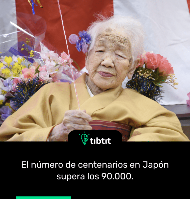 El número de centenarios en Japón supera los 90.000.
