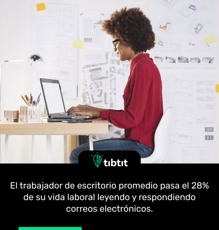 El trabajador de escritorio promedio pasa el 28% de su vida laboral leyendo y respondiendo correos electrónicos.