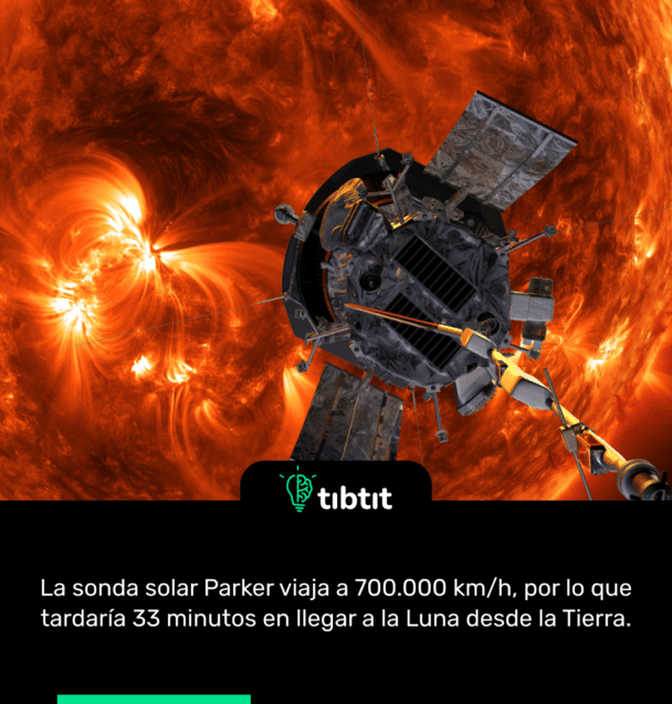 La sonda solar Parker viaja a 700.000 km/h, por lo que tardaría 33 minutos en llegar a la Luna desde la Tierra.