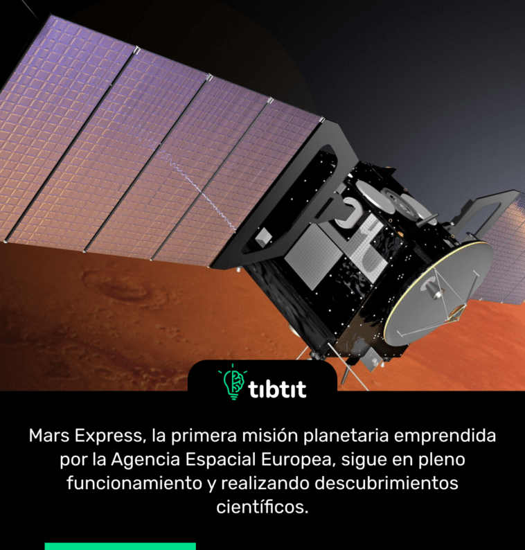 Mars Express, la primera misión planetaria emprendida por la Agencia Espacial Europea, sigue en pleno funcionamiento y realizando descubrimientos científicos.