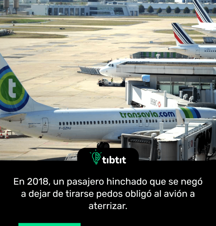 En 2018, un pasajero hinchado que se negó a dejar de tirarse pedos obligó al avión a aterrizar.