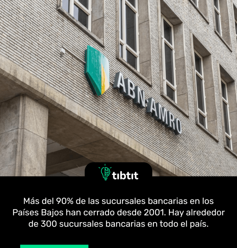 Más del 90% de las sucursales bancarias en los Países Bajos han cerrado desde 2001. Hay alrededor de 300 sucursales bancarias en todo el país.