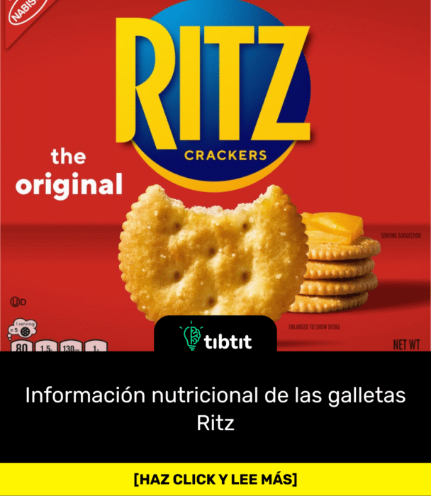 Información nutricional de las galletas Ritz