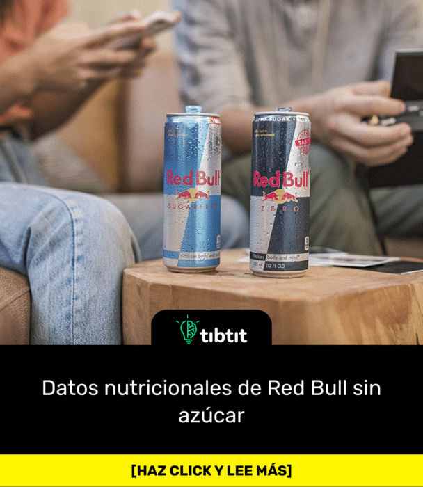 Datos nutricionales de Red Bull sin azúcar