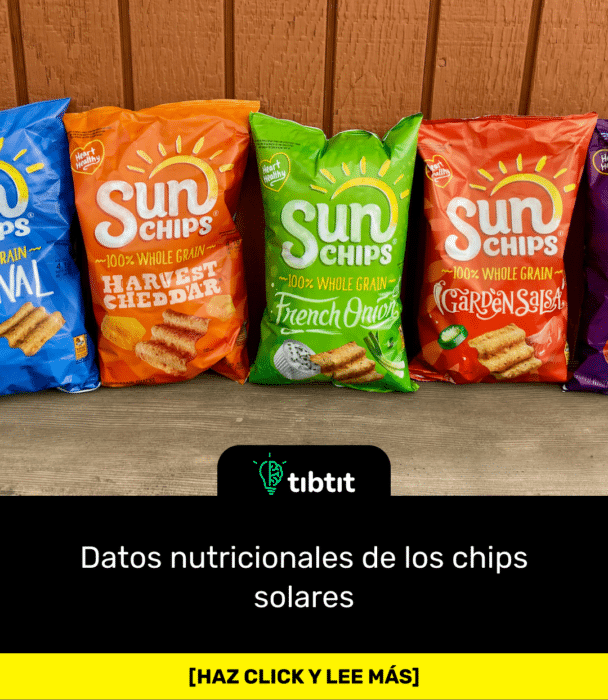Datos nutricionales de los chips solares