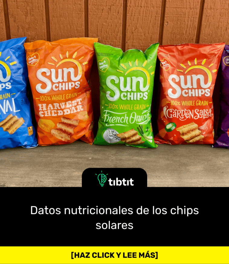 Datos nutricionales de los chips solares