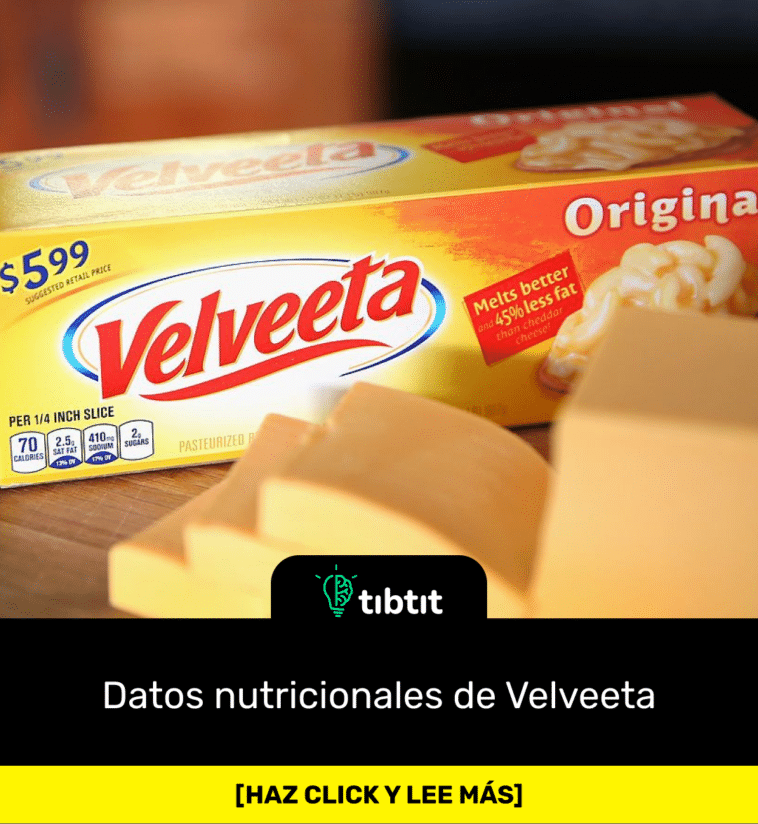 Datos nutricionales de Velveeta