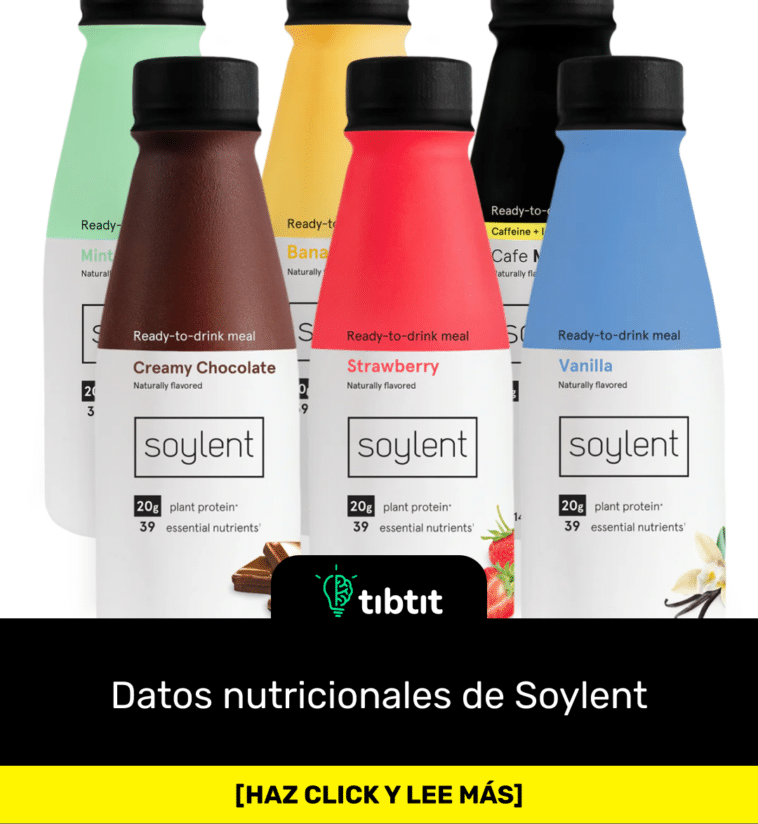 Datos nutricionales de Soylent