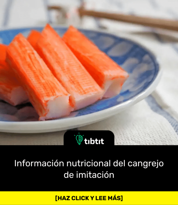Información nutricional del cangrejo de imitación