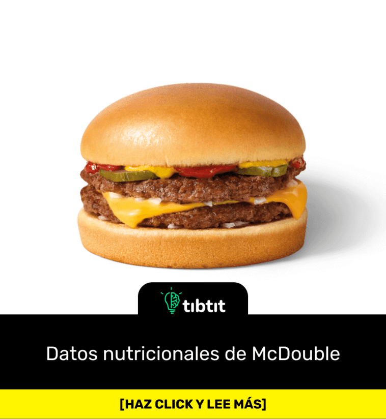 Datos nutricionales de McDouble