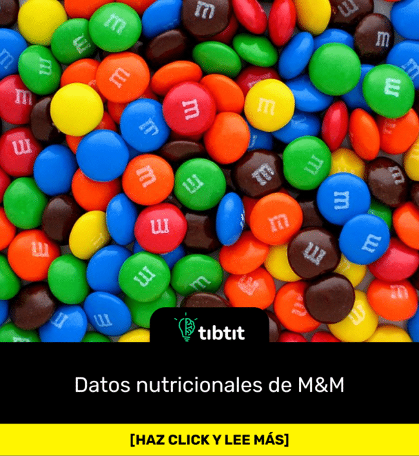 Datos nutricionales de M&M
