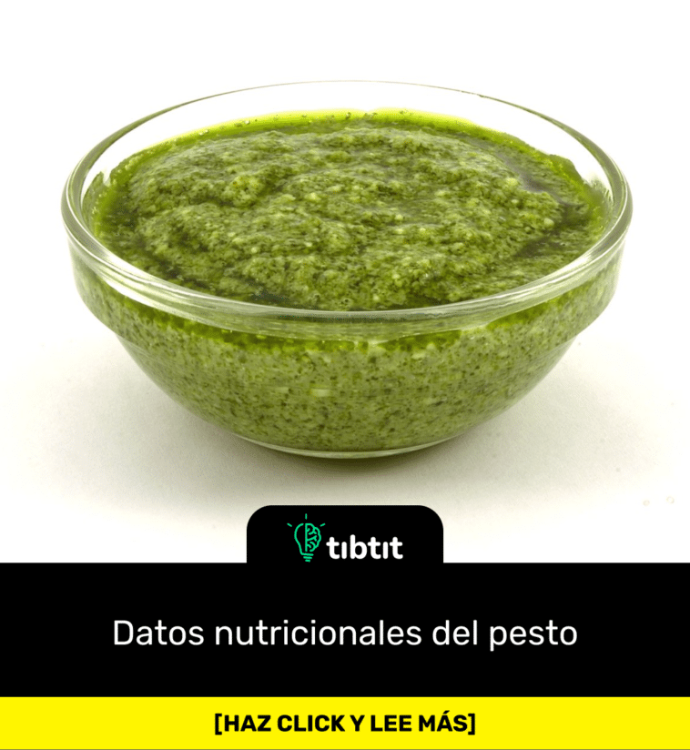 Datos nutricionales del pesto
