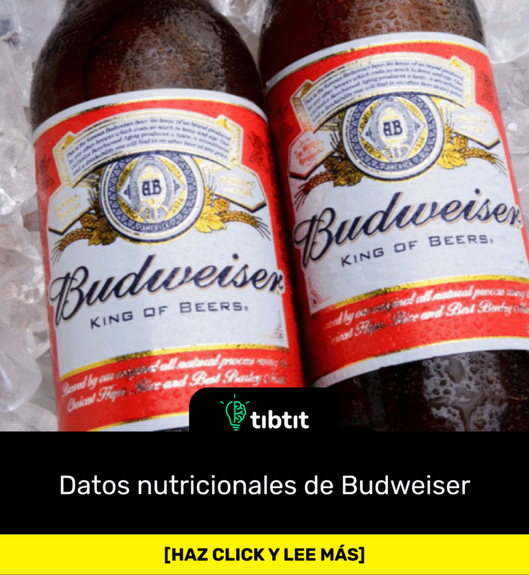 Datos nutricionales de Budweiser