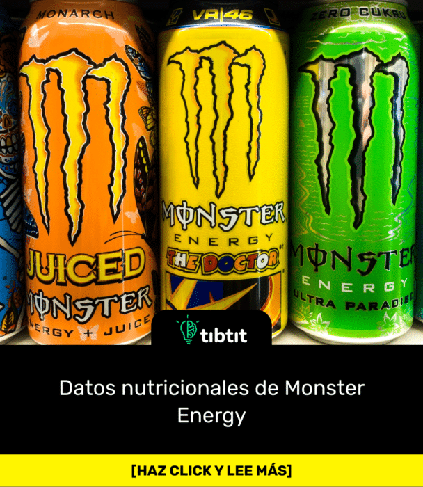 Datos nutricionales de Monster Energy