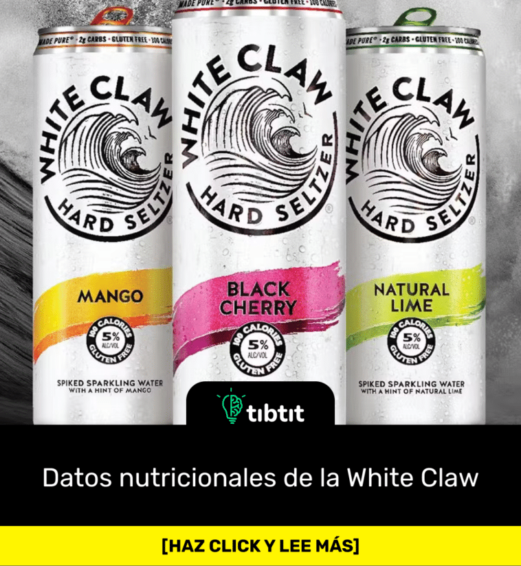 Datos nutricionales de la White Claw