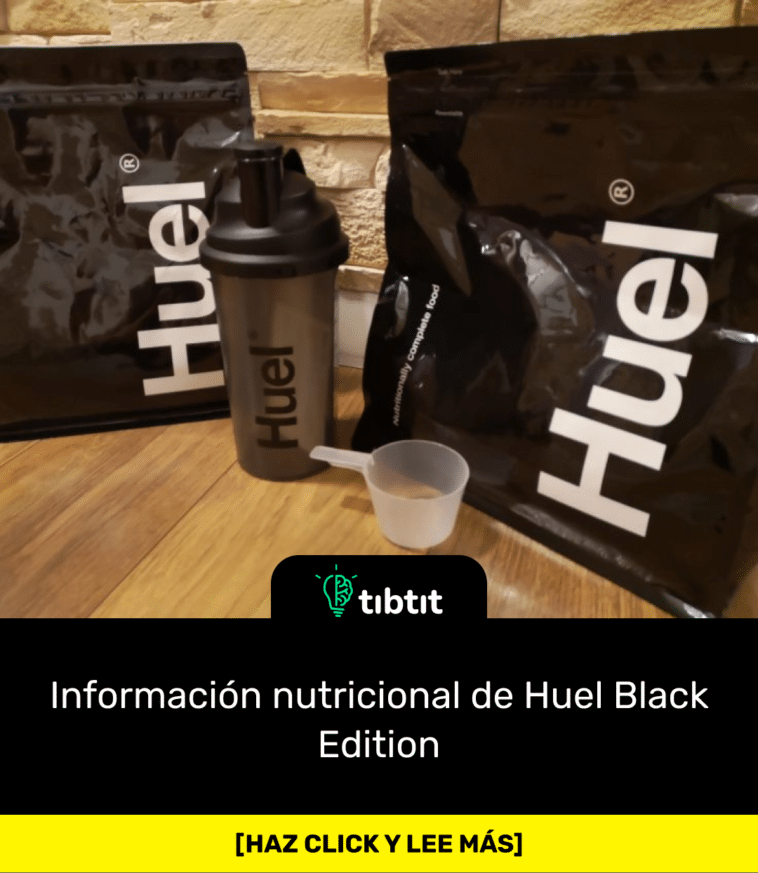 Información nutricional de Huel Black Edition