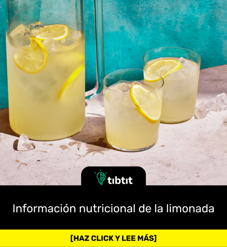 Información nutricional de la limonada