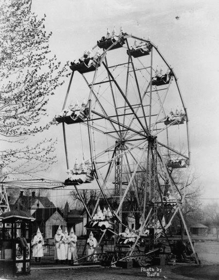 Ku Klux Klan at the carnival in Canon City, 1925.