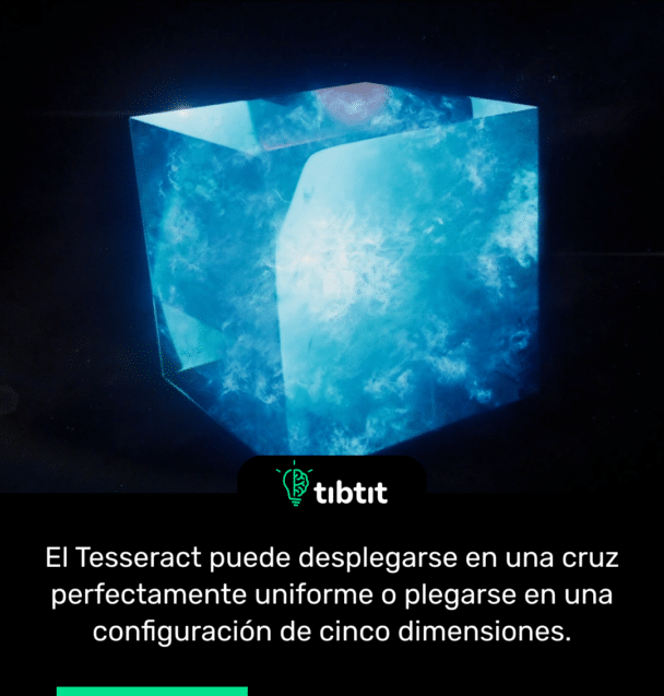 El Tesseract puede desplegarse en una cruz perfectamente uniforme o plegarse en una configuración de cinco dimensiones.