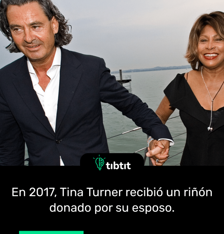 En 2017, Tina Turner recibió un riñón donado por su esposo.