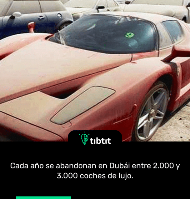 Cada año se abandonan en Dubái entre 2.000 y 3.000 coches de lujo.