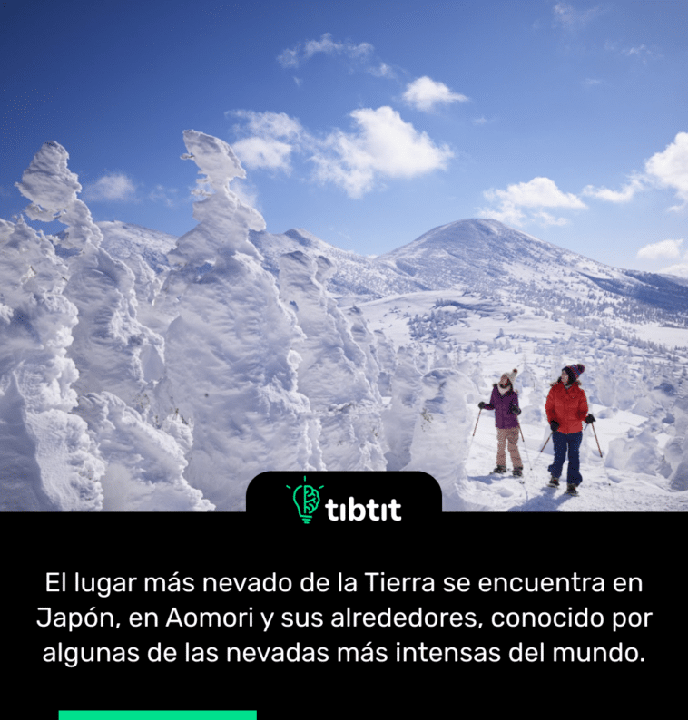 El lugar más nevado de la Tierra se encuentra en Japón, en Aomori y sus alrededores, conocido por algunas de las nevadas más intensas del mundo.