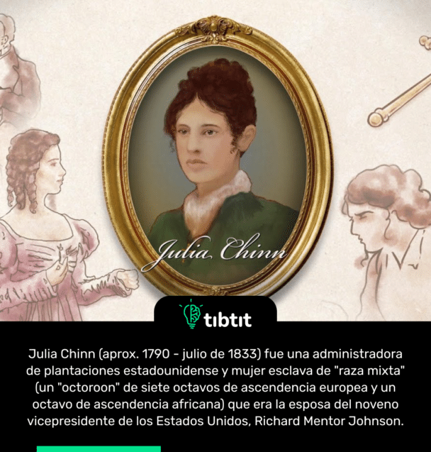 Julia Chinn (aprox. 1790 - julio de 1833) fue una administradora de plantaciones estadounidense y mujer esclava de "raza mixta" (un "octoroon" de siete octavos de ascendencia europea y un octavo de ascendencia africana) que era la esposa del noveno vicepresidente de los Estados Unidos, Richard Mentor Johnson.