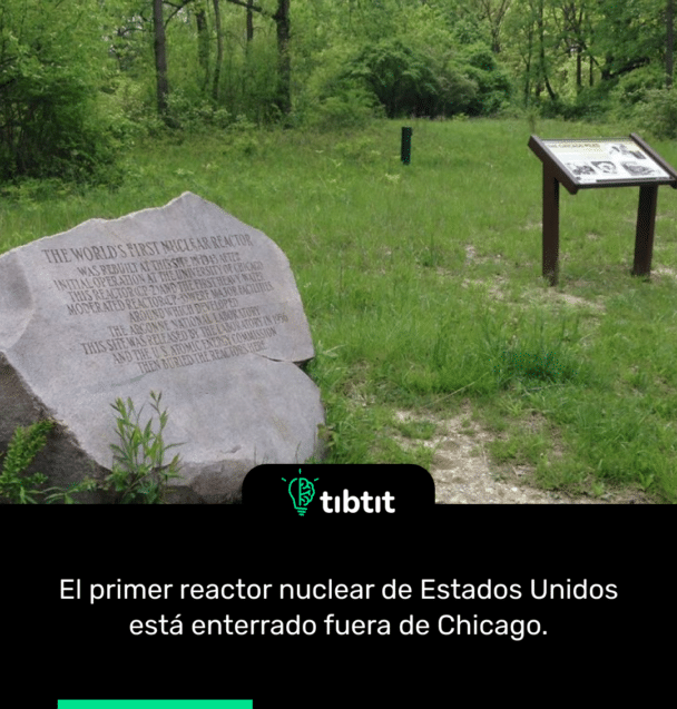 El primer reactor nuclear de Estados Unidos está enterrado fuera de Chicago.