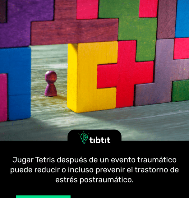 Jugar Tetris después de un evento traumático puede reducir o incluso prevenir el trastorno de estrés postraumático.