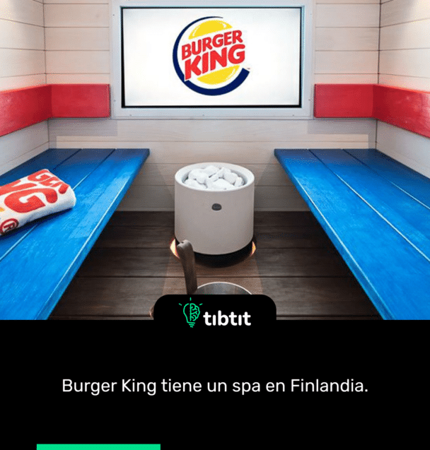 Burger King tiene un spa en Finlandia.