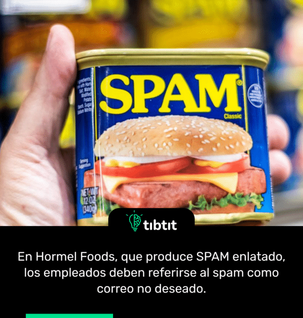 En Hormel Foods, que produce SPAM enlatado, los empleados deben referirse al spam como correo no deseado.