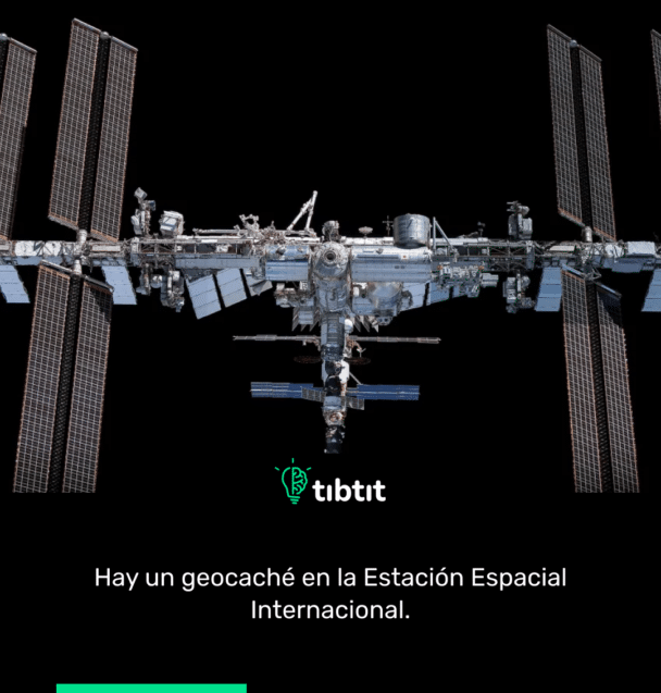 Hay un geocaché en la Estación Espacial Internacional.