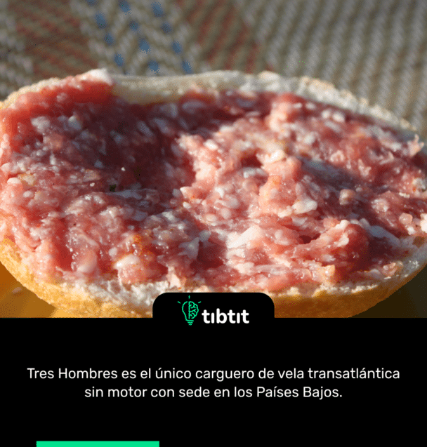 Tres Hombres es el único carguero de vela transatlántica sin motor con sede en los Países Bajos.