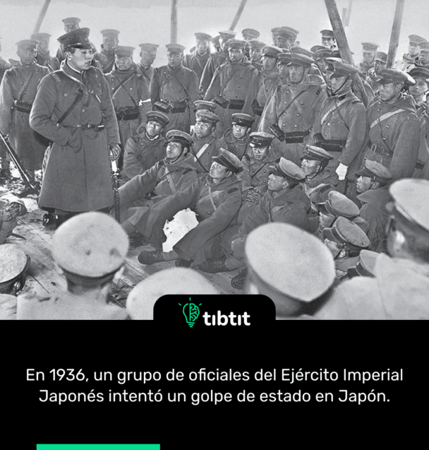 En 1936, un grupo de oficiales del Ejército Imperial Japonés intentó un golpe de estado en Japón.