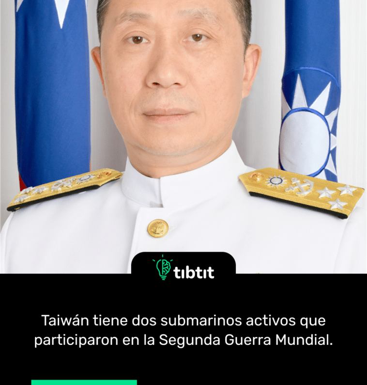 Taiwán tiene dos submarinos activos que participaron en la Segunda Guerra Mundial.