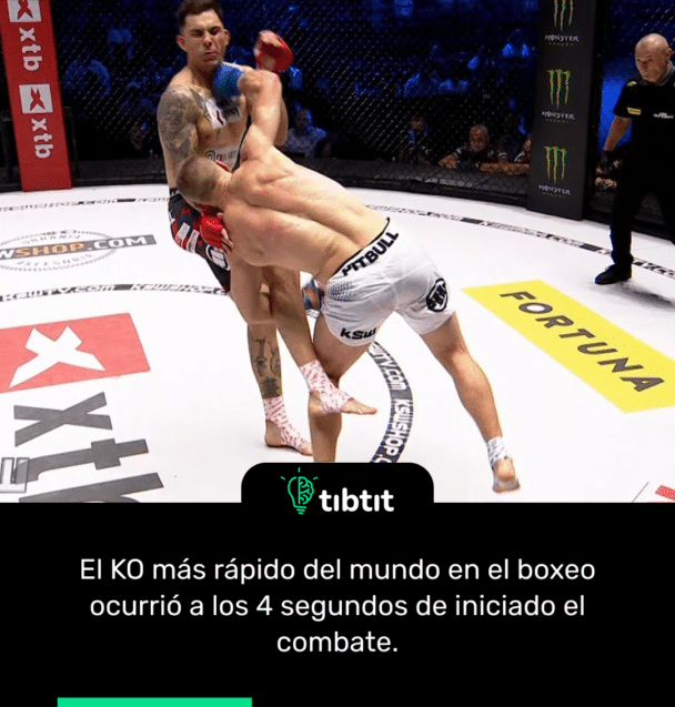 El KO más rápido del mundo en el boxeo ocurrió a los 4 segundos de iniciado el combate.