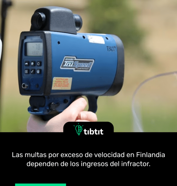 Las multas por exceso de velocidad en Finlandia dependen de los ingresos del infractor.