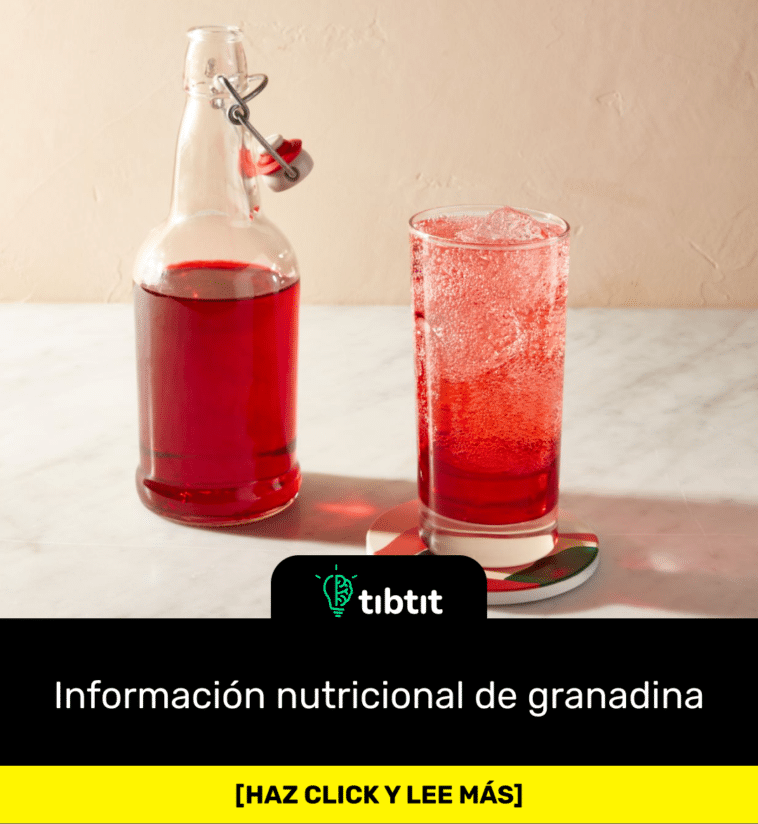 Información nutricional de granadina