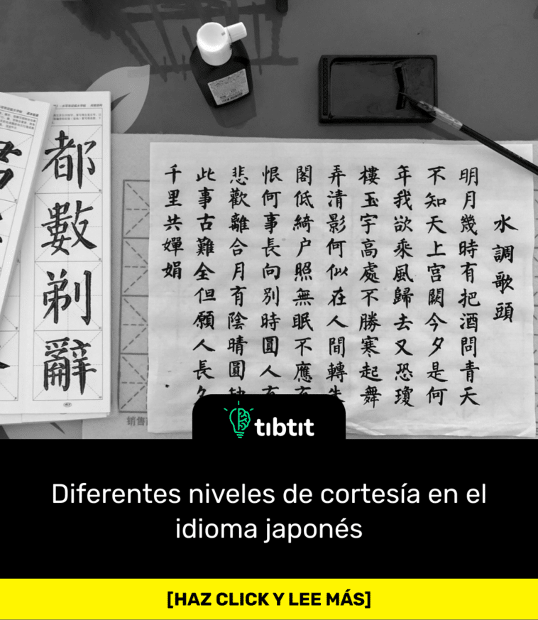 Diferentes niveles de cortesía en el idioma japonés