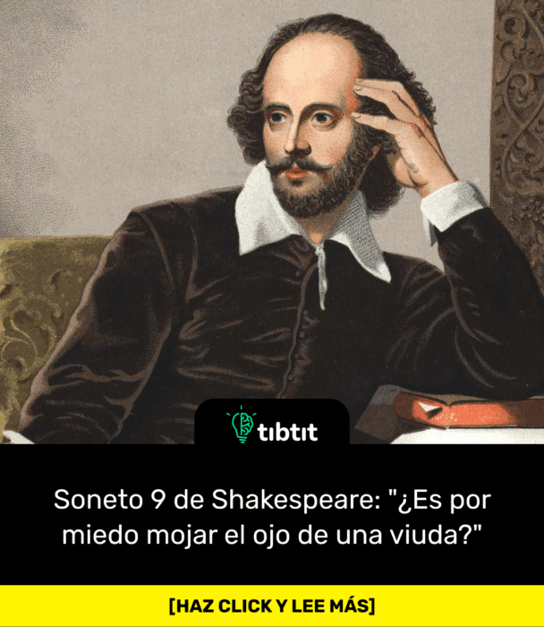 Soneto 9 de Shakespeare: "¿Es por miedo mojar el ojo de una viuda?"