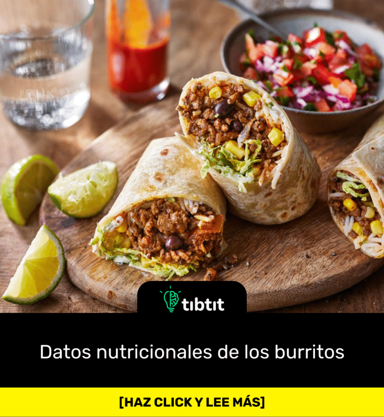 Datos nutricionales de los burritos