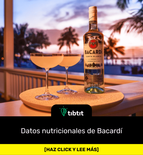 Datos nutricionales de Bacardí