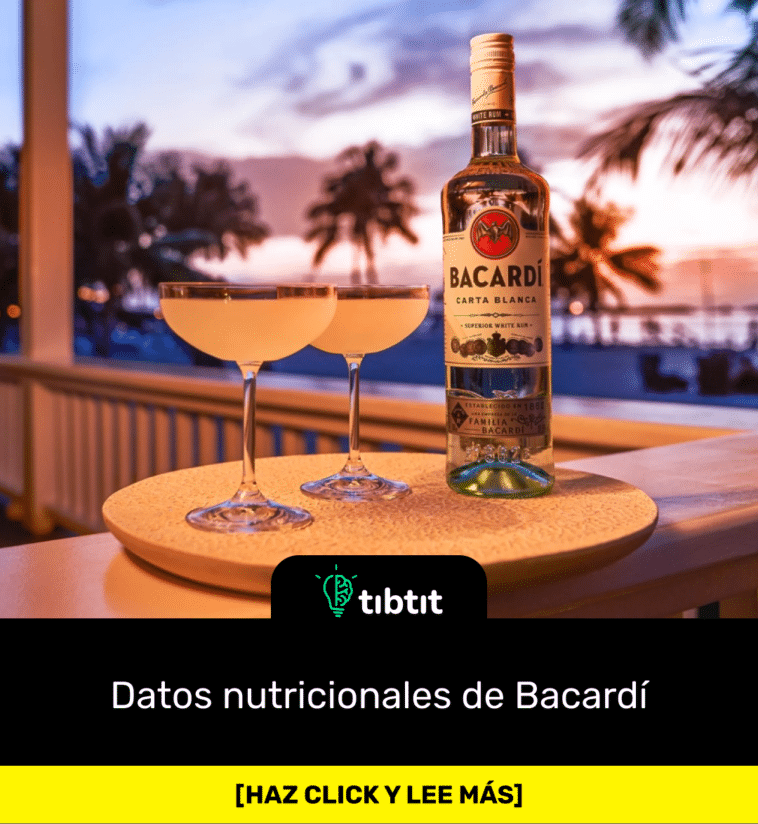 Datos nutricionales de Bacardí