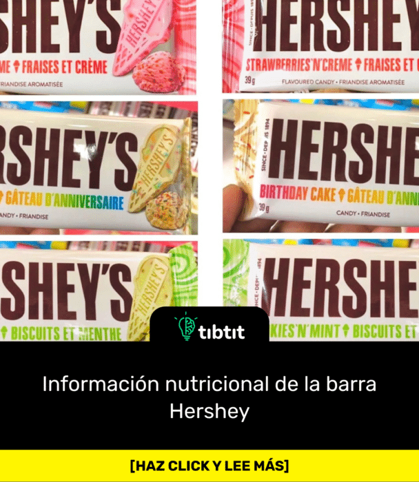 Información nutricional de la barra Hershey