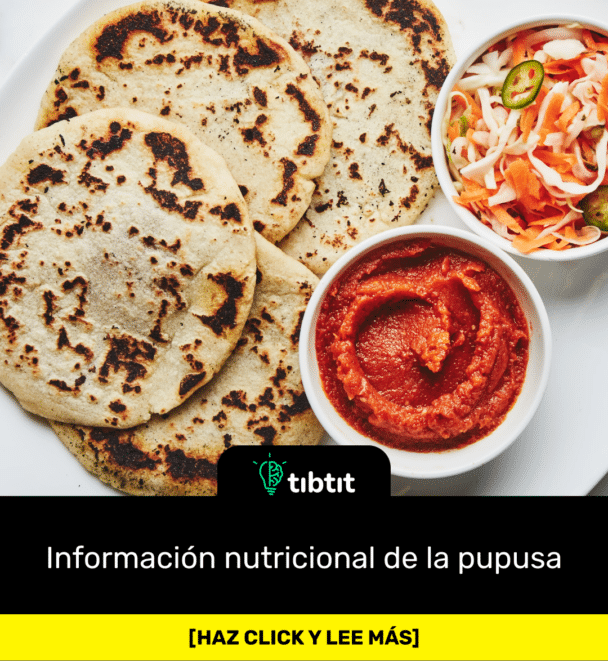 Información nutricional de la pupusa