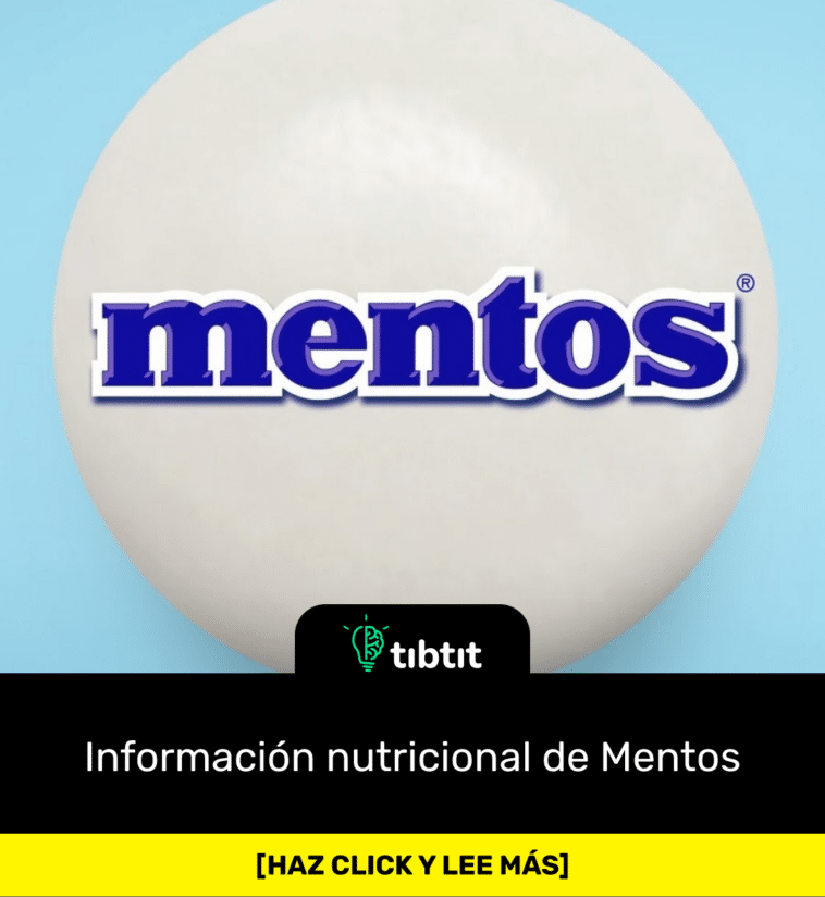 Información nutricional de Mentos