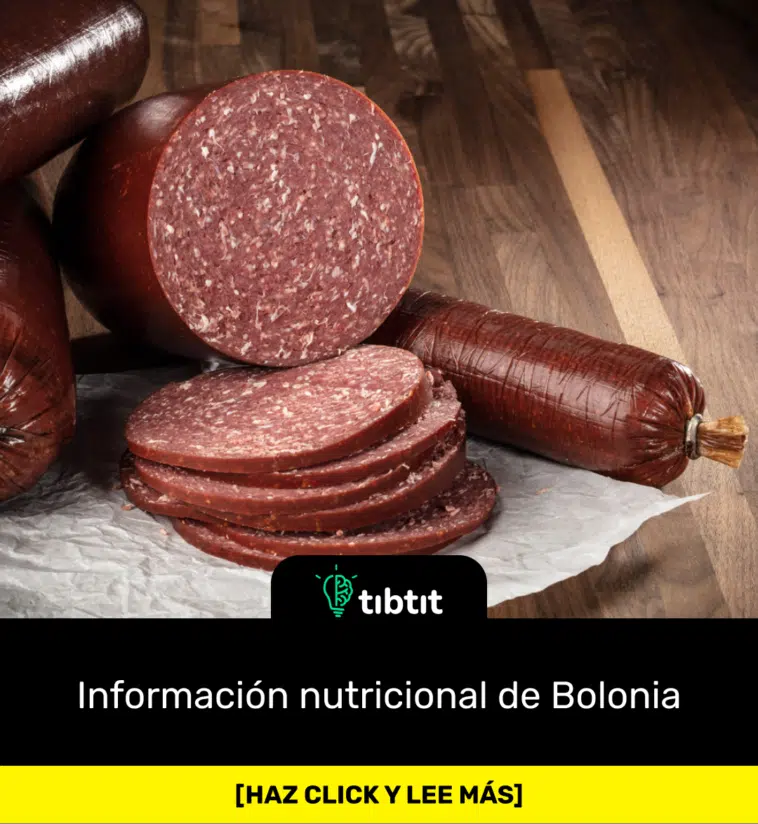 Información nutricional de Bolonia