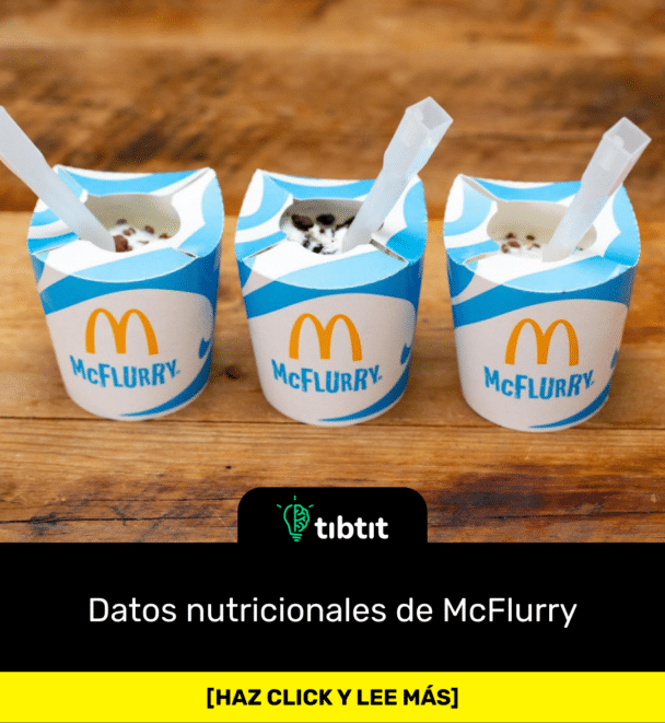 Datos nutricionales de McFlurry